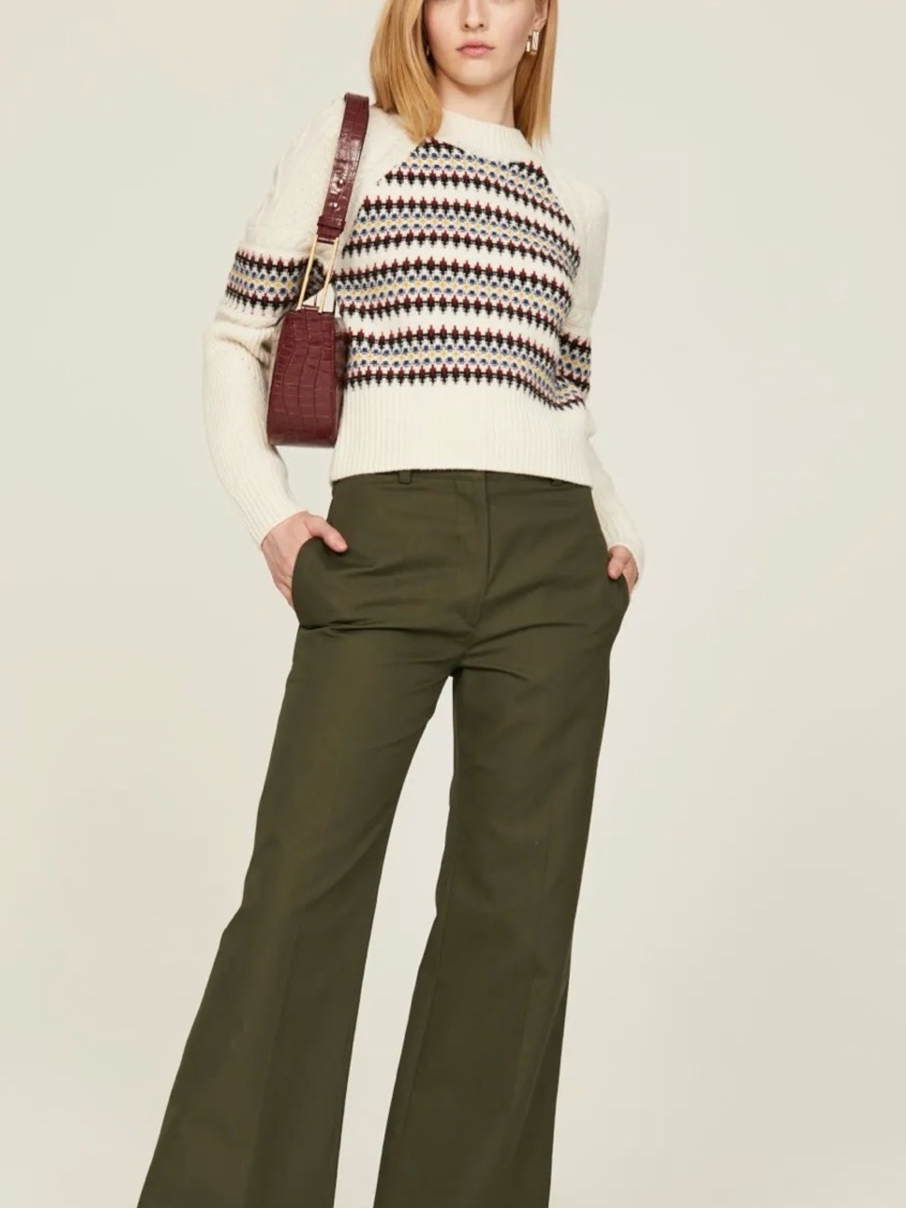 Veronica Beard Jimena Jacquard Sweater, Medium